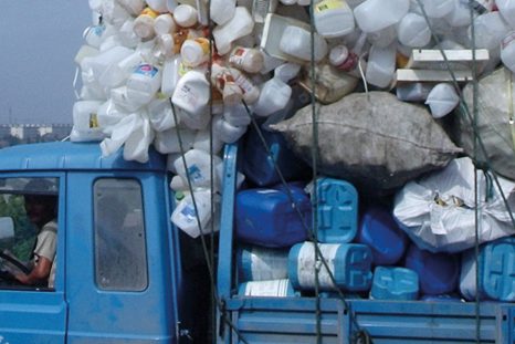 Camion de recyclage, Chine.