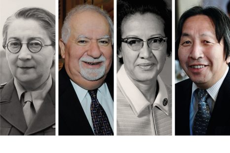 Portraits de Rose Valland, Vartan Gregorian, Katherine Johnson, Masahiro Hara