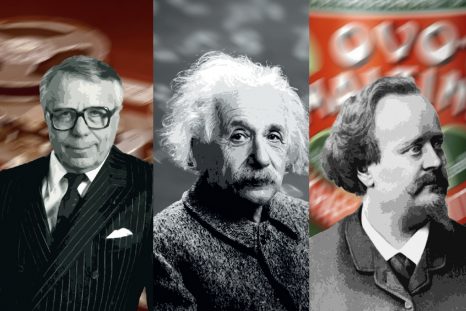 Portraits de Stefan Kudelski, Albert Einstein et de Georg Wander.